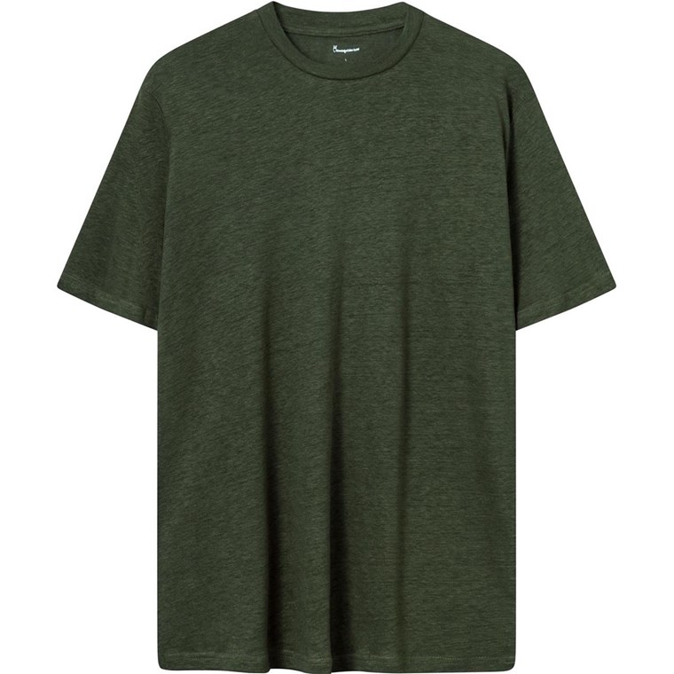 KnowledgeCotton Apparel Linen T-Shirt Forrest Night