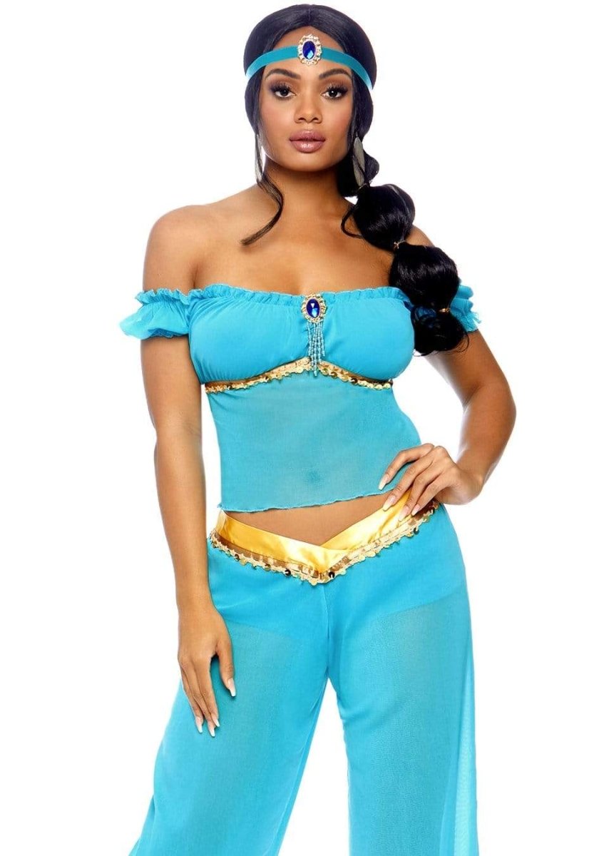 Prinses Jasmine Kostuum Blauw Dames Leg Avenue