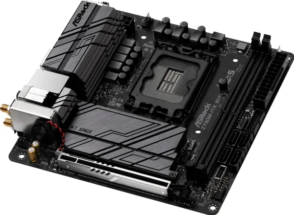 ASRock Z790M-ITX WiFi - Bundkort - mini ITX - LGA1700 sokkel - Z790 Chipset - Bluetooth, 2.5 Gigabit LAN, Wi-Fi 6, Gigabit LAN - onboard grafik (CPU påkrævet) - High Definition Audio (7.1-kanal)