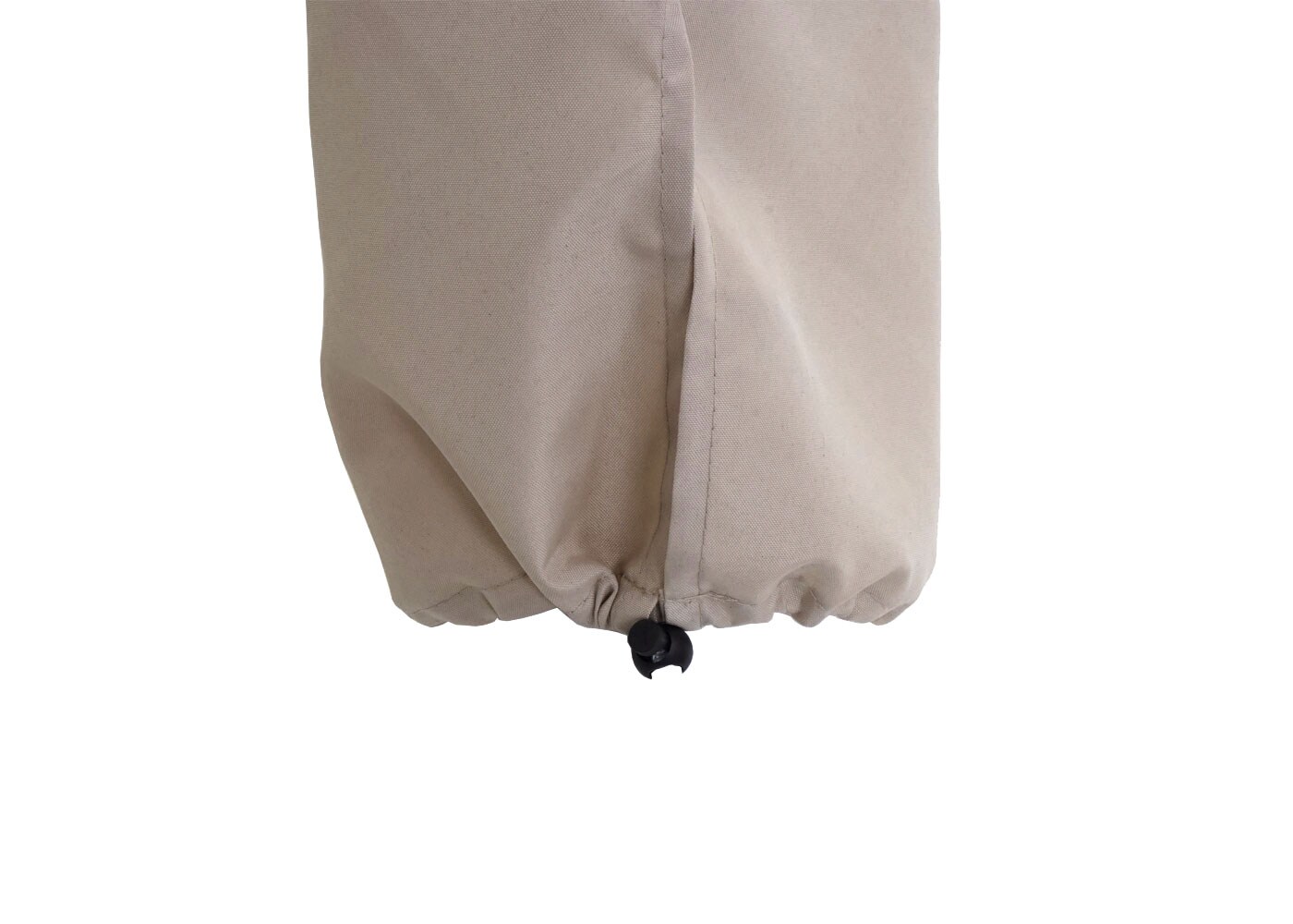 Schutzhülle für Holz-Sonnenschirm Lissabon 3m, Abdeckhülle Cover mit Kordelzug ~ creme