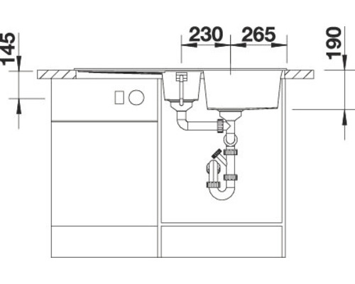 Blanco METRA 6 S spoelbak, 1000 x 500 mm, vulkanisch grijs, 527299