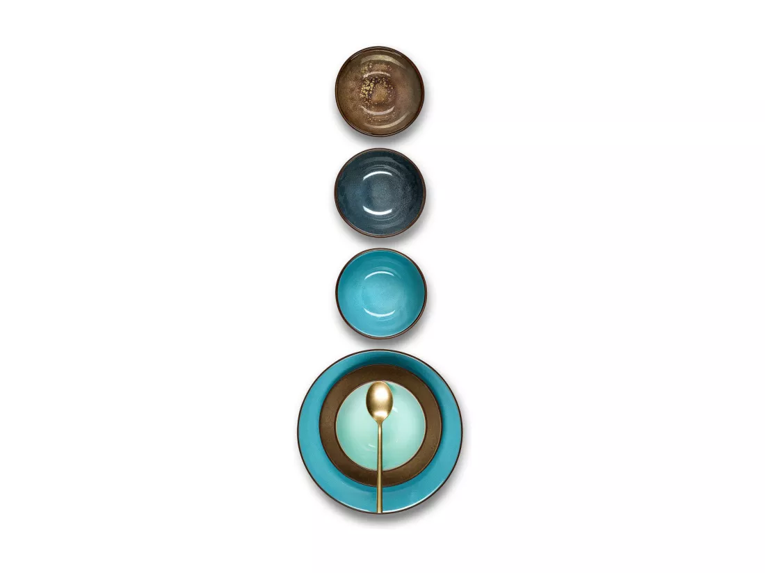 Feeling Bronze - Assiette gourmet 24.5 cm (lot de 6)