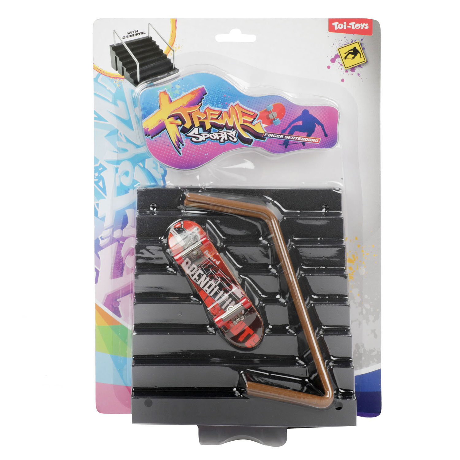 Vinger Skateboard met Trap, 4dlg.
