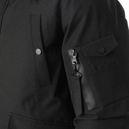 Parka Courte Platinium Avec Fourrure Grise 0041 Noir