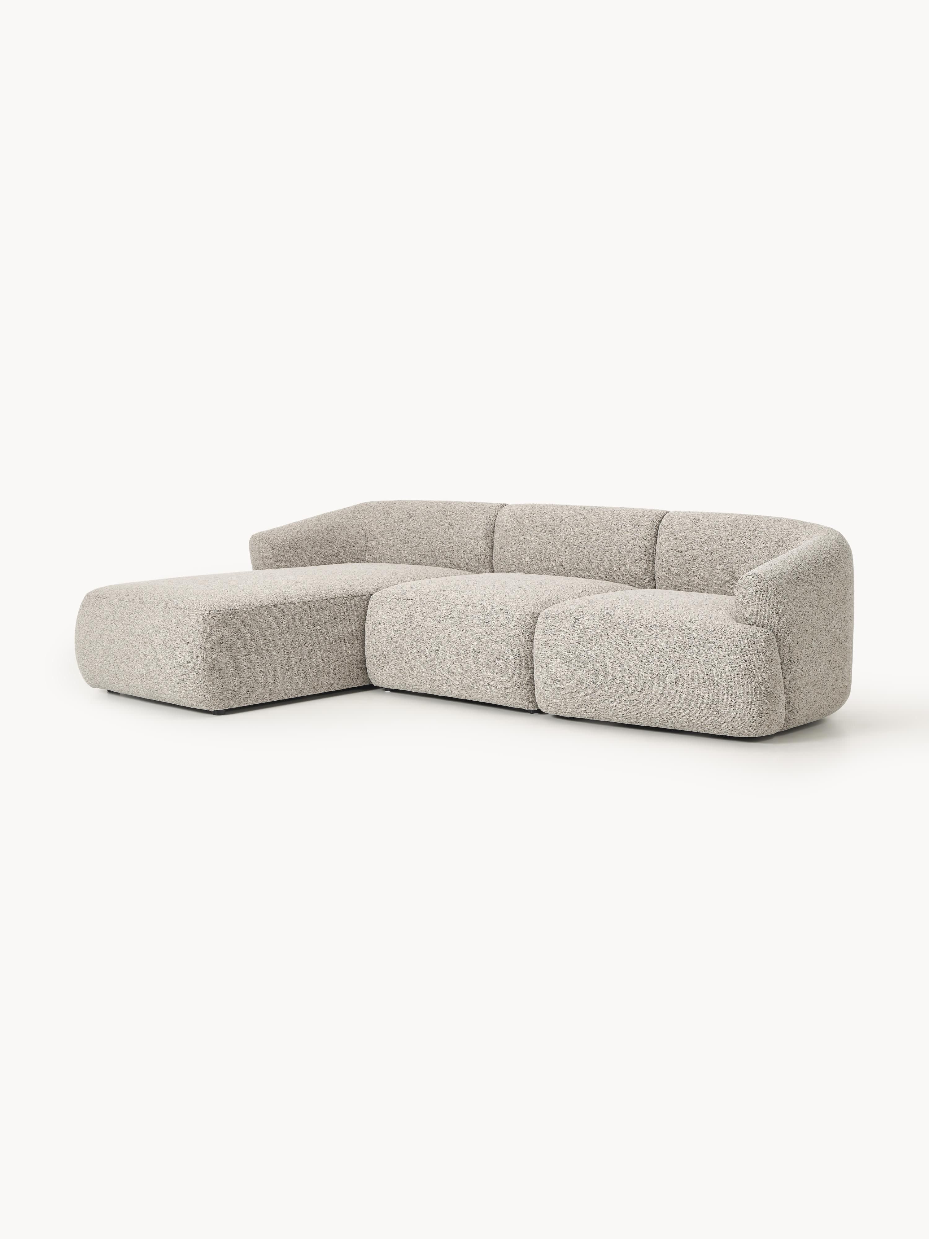 Modulaire bouclé hoekbank Sofia (3-zits)