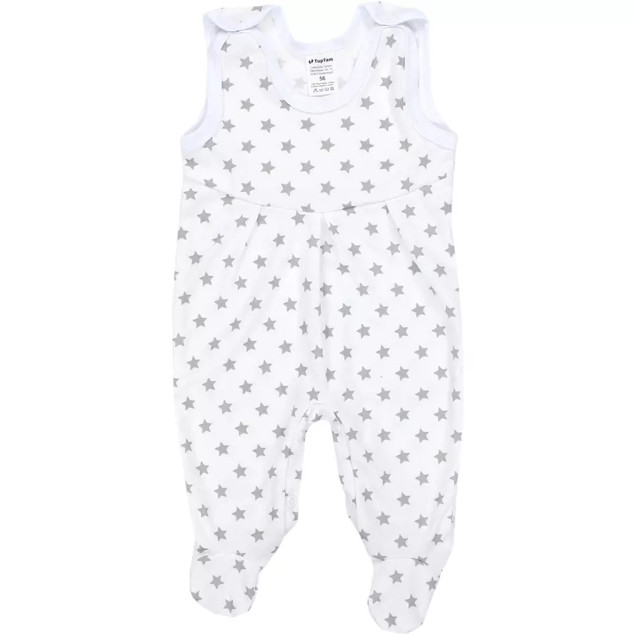 TupTam Baby Mädchen Strampler mit Fuß 3er Pack rosagrau