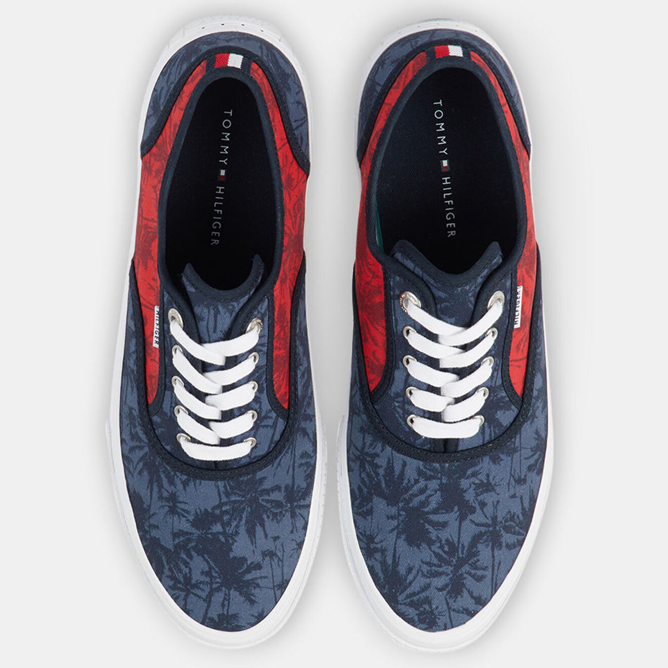 Tommy Hilfiger Baskets Canvas imprimées bleu/rouge