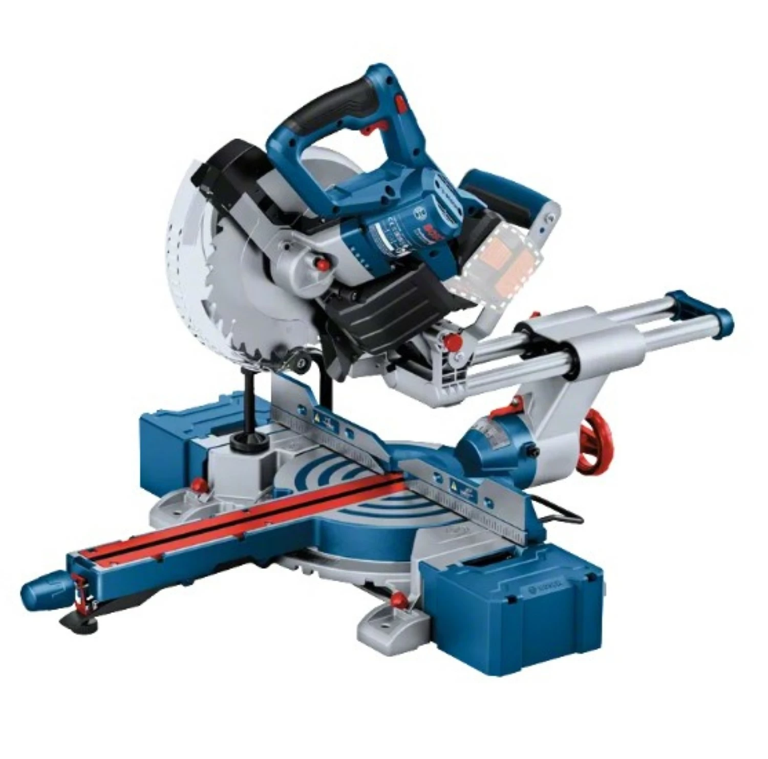 Bosch GCM 18V-216 18V Li-Ion accu afkort-/verstekzaag set (2x 8.0Ah accu) - 30 x 216mm - koolborstelloos