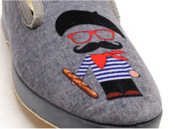 La maison de l espadrille chaussons homme 7728 5 gris