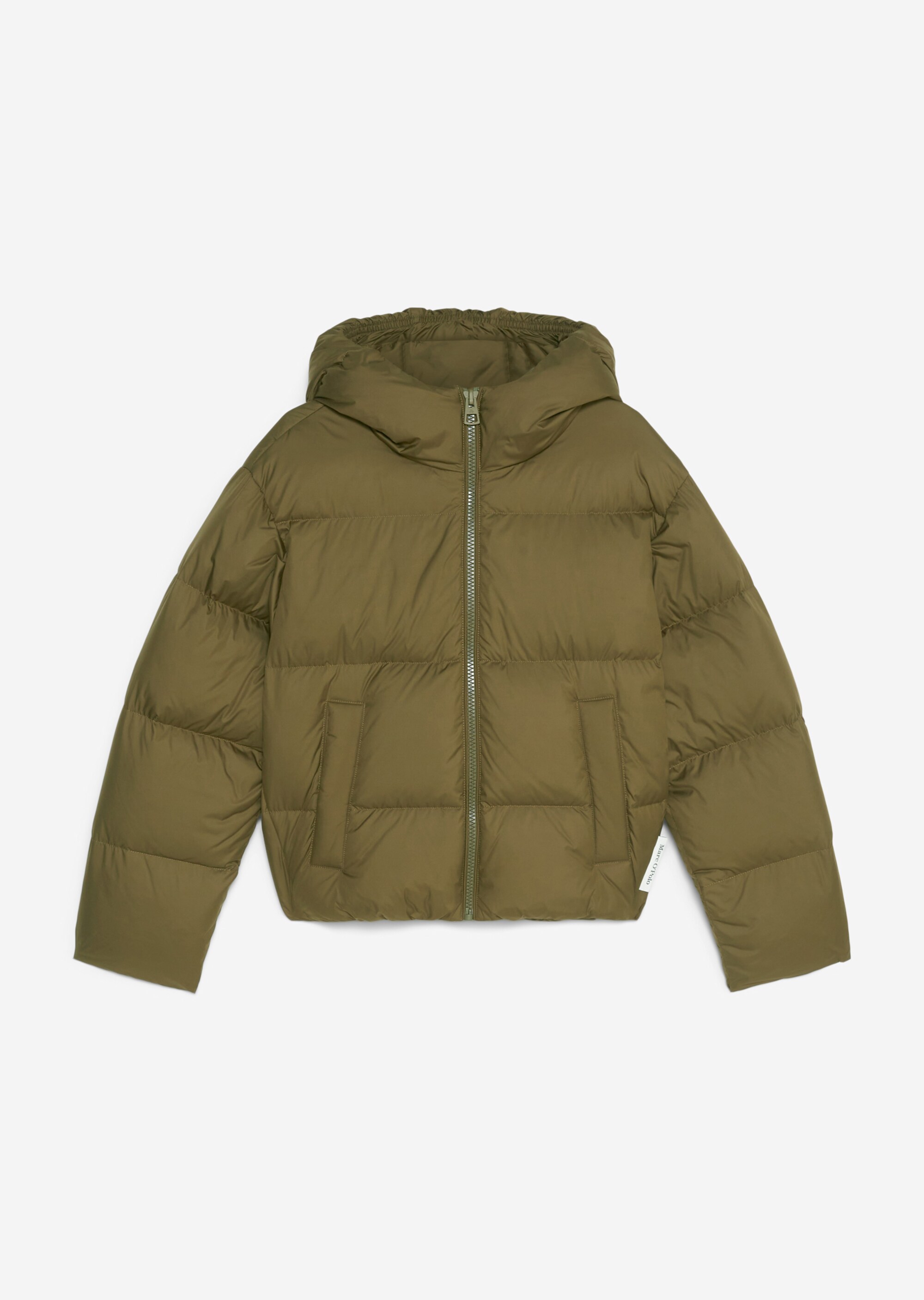 Puffer-Daunenjacke regularin verkürztem V-Shape