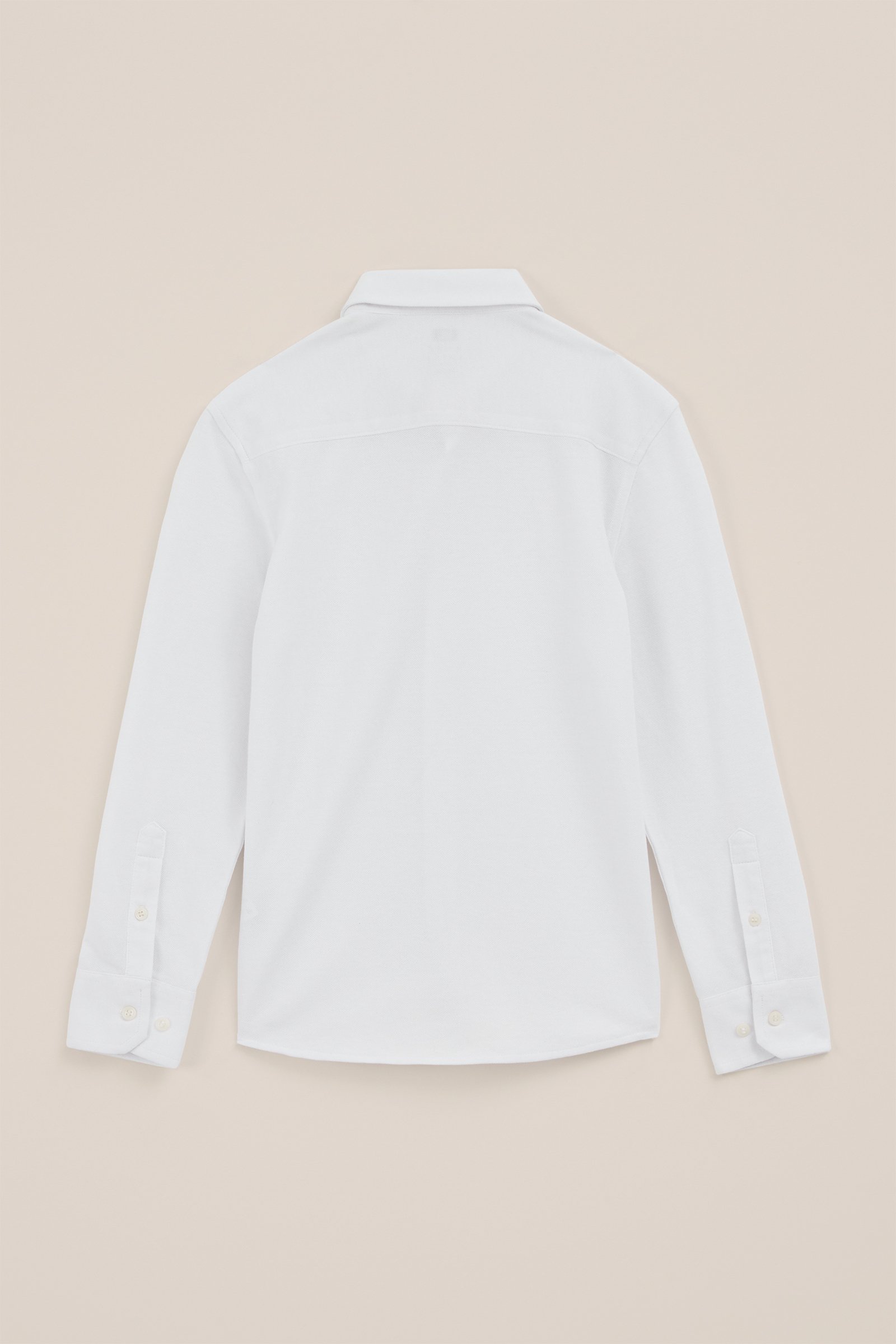 Jongens overhemd van piquéjersey WE Fashion Wit