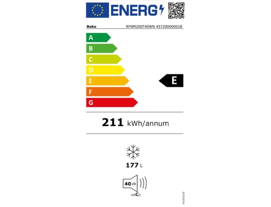 BEKO - Congélateur armoire RFNM200T40WN