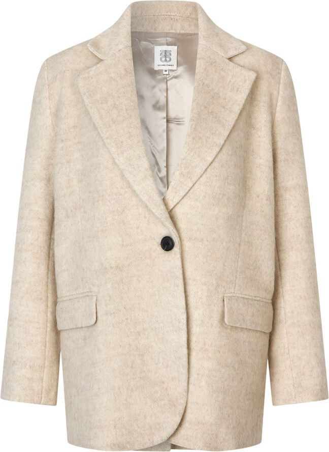 Second Female Sera Wool Blazer Beige melange