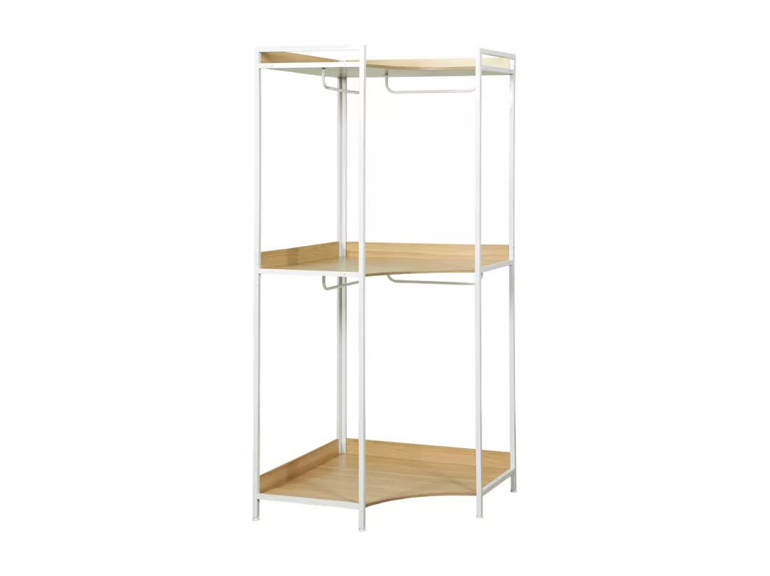 Kit dressing modulable blanc avec 5 éléments. L 360 x P 48 x H 190