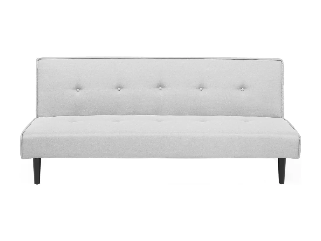Canapé convertible 3 places en tissu gris clair VISBY