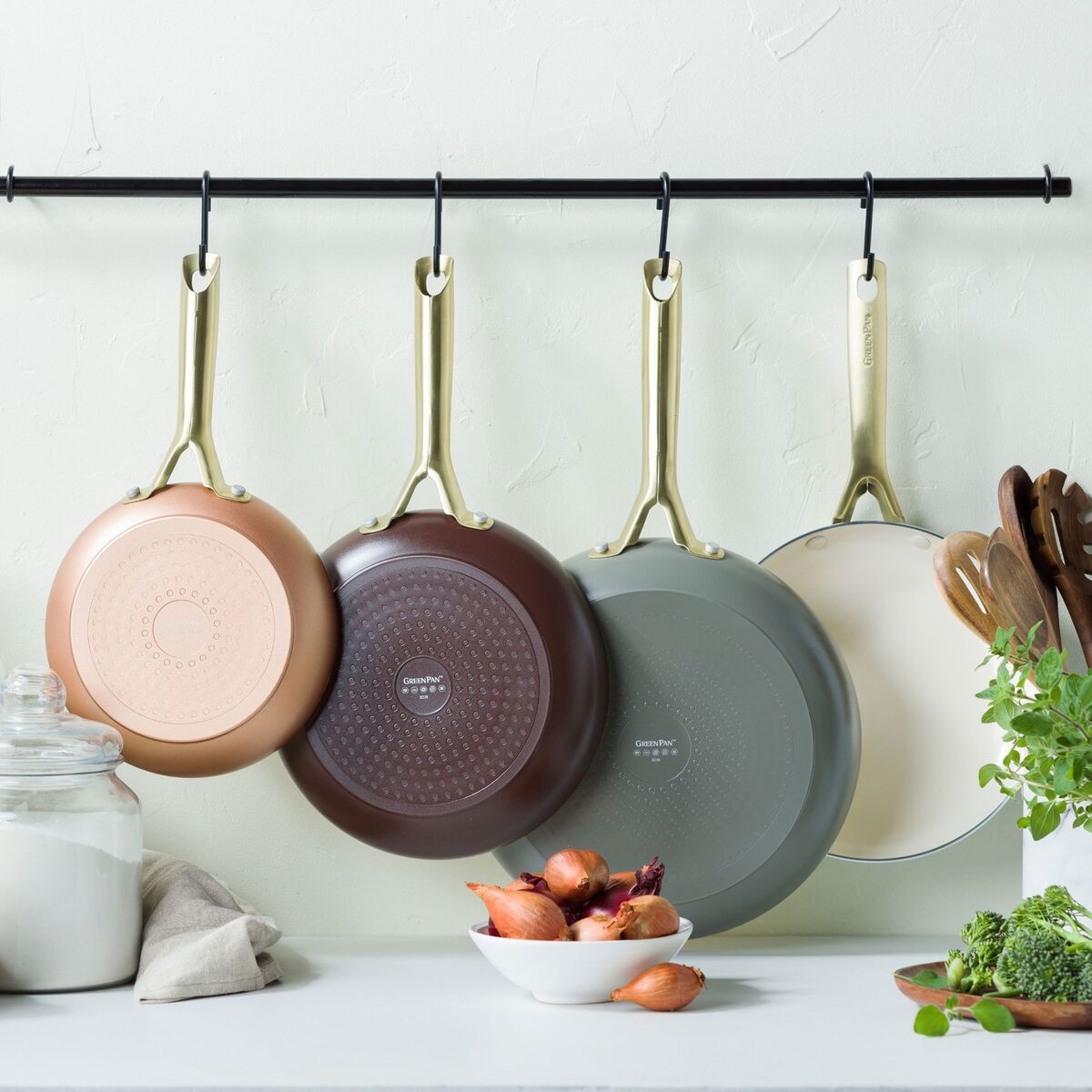 Shades stekepannesett 3 deler, copper/chocolate brown/quartz grey