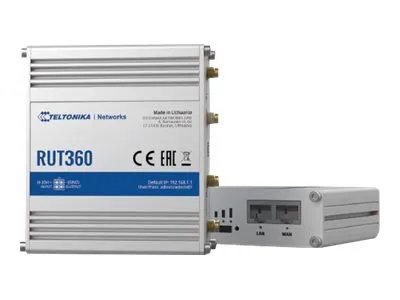 Teltonika RUT360 - Trådløs router - WWAN - Wi-Fi - 2,4 GHz - DIN monterbar på skinne, overflademonterbar