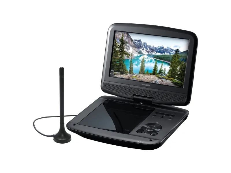 Sencor SPV 7926T, Bærbar DVD afspiller, Konvertibel, Sort, CD-lyd, CD-video, DVD-Audio, DVD-Video, MP3, CD, CD-R, CD-RW, DVD R, DVD RW, DVD-R, DVD-RW, DVB-T, DVB-T2