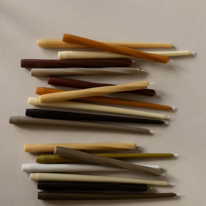 Audo - Spire Stabkerze, H 38 cm, ocker (6er-Set)