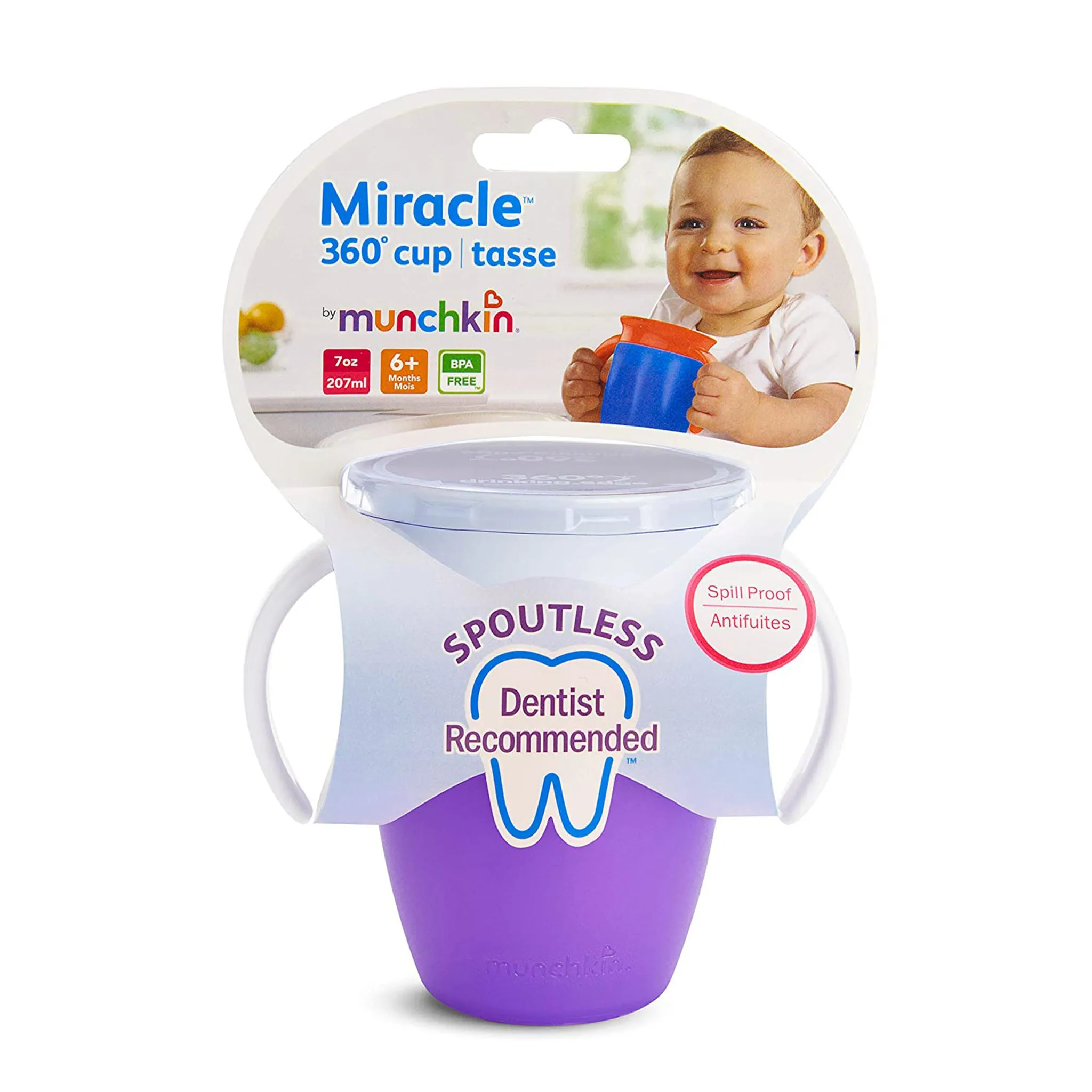 Munchkin Tasse 7oz  Miracle® 360°  - Mauve