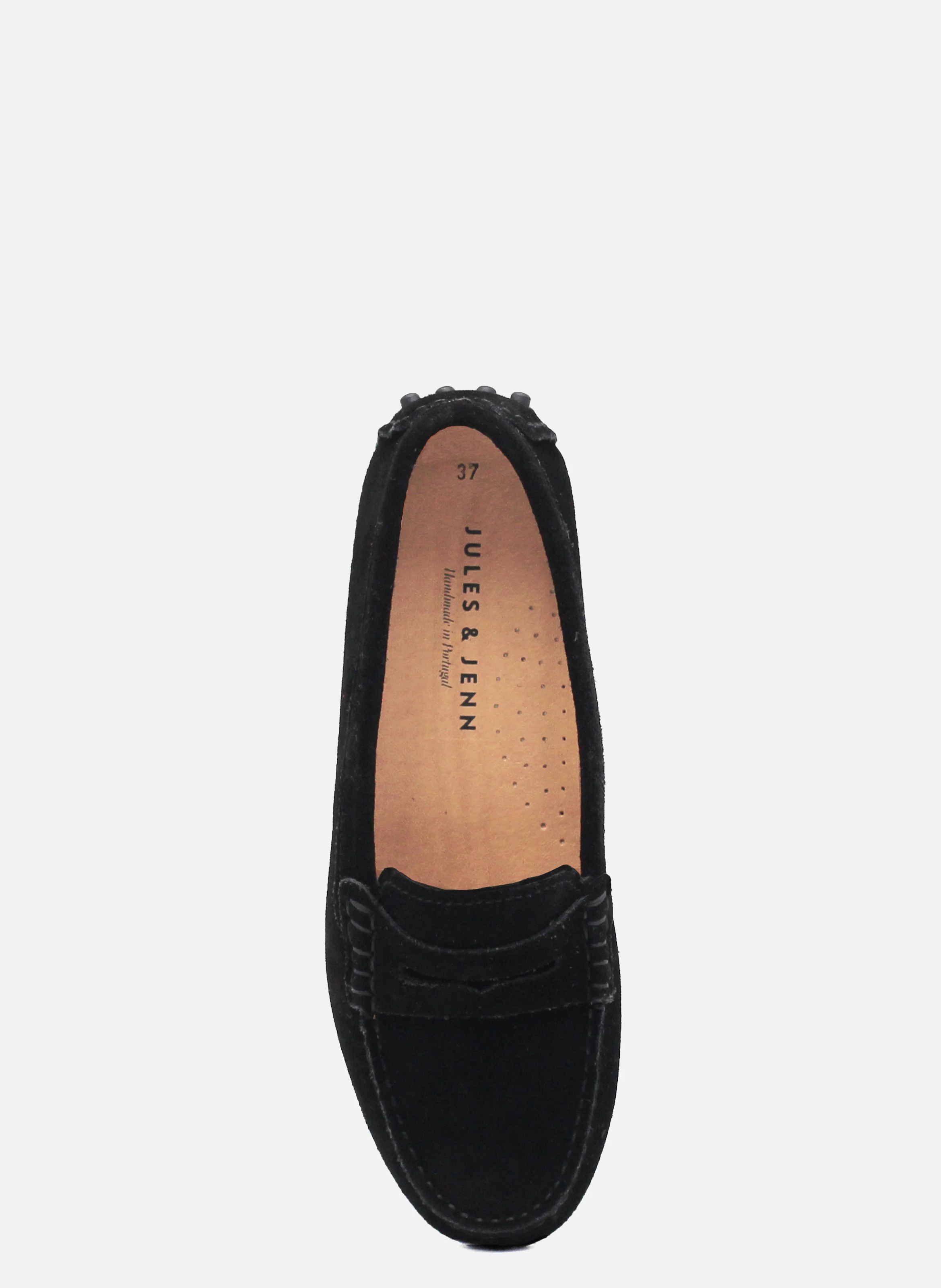 Mocassins femme cuir daim | Noir