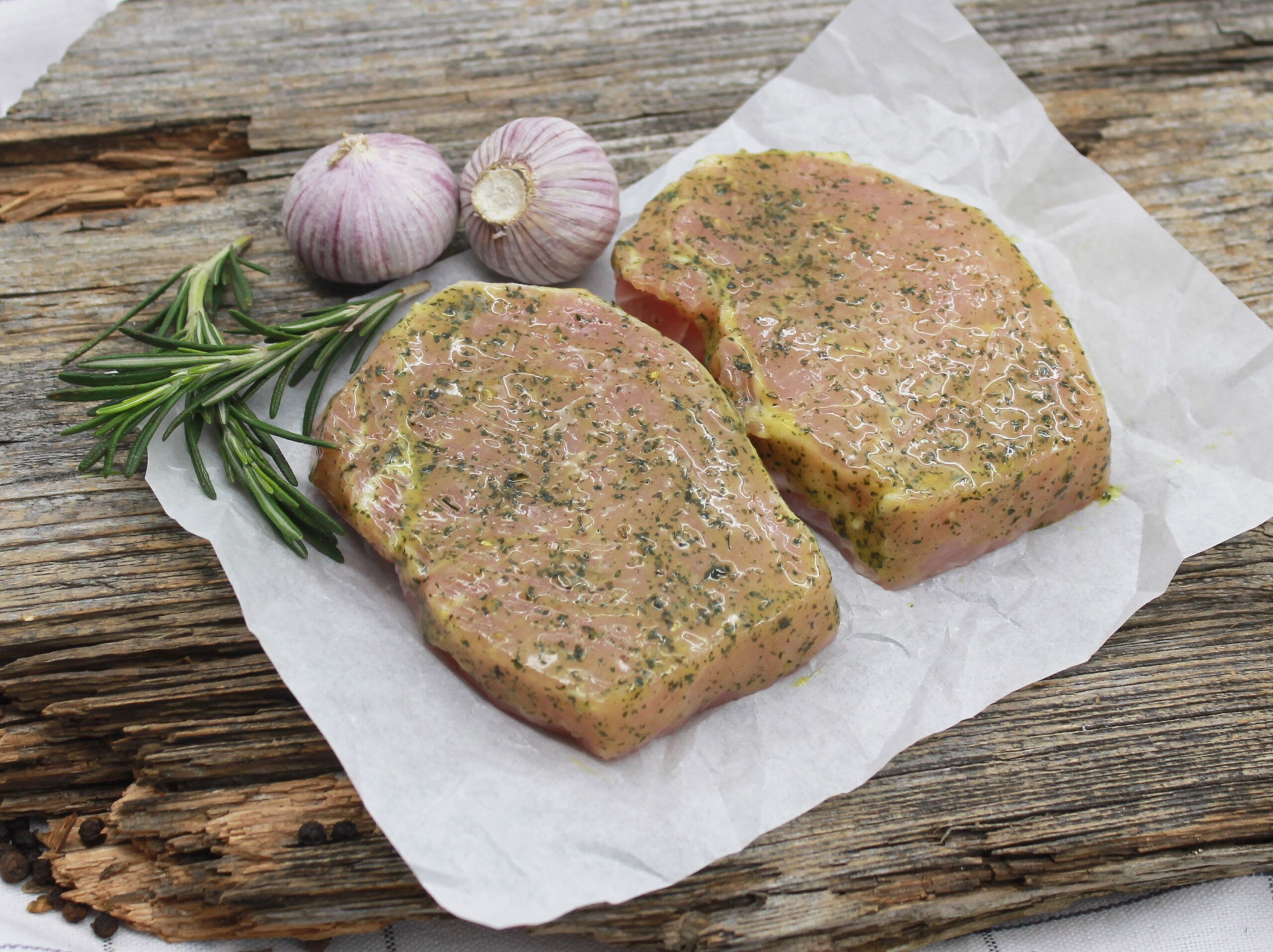Schweinerücken Steak – Kräuter, mariniert
