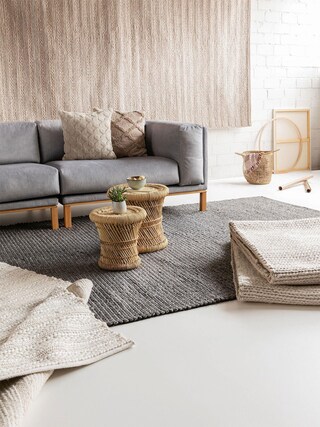 benuta pure Wollteppich UNO 120 x 170 cm cream