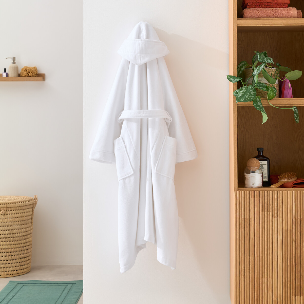 LA REDOUTE INTERIEURS<br>Roupão com capuz em veludo felpudo 450 g/m², Trizie