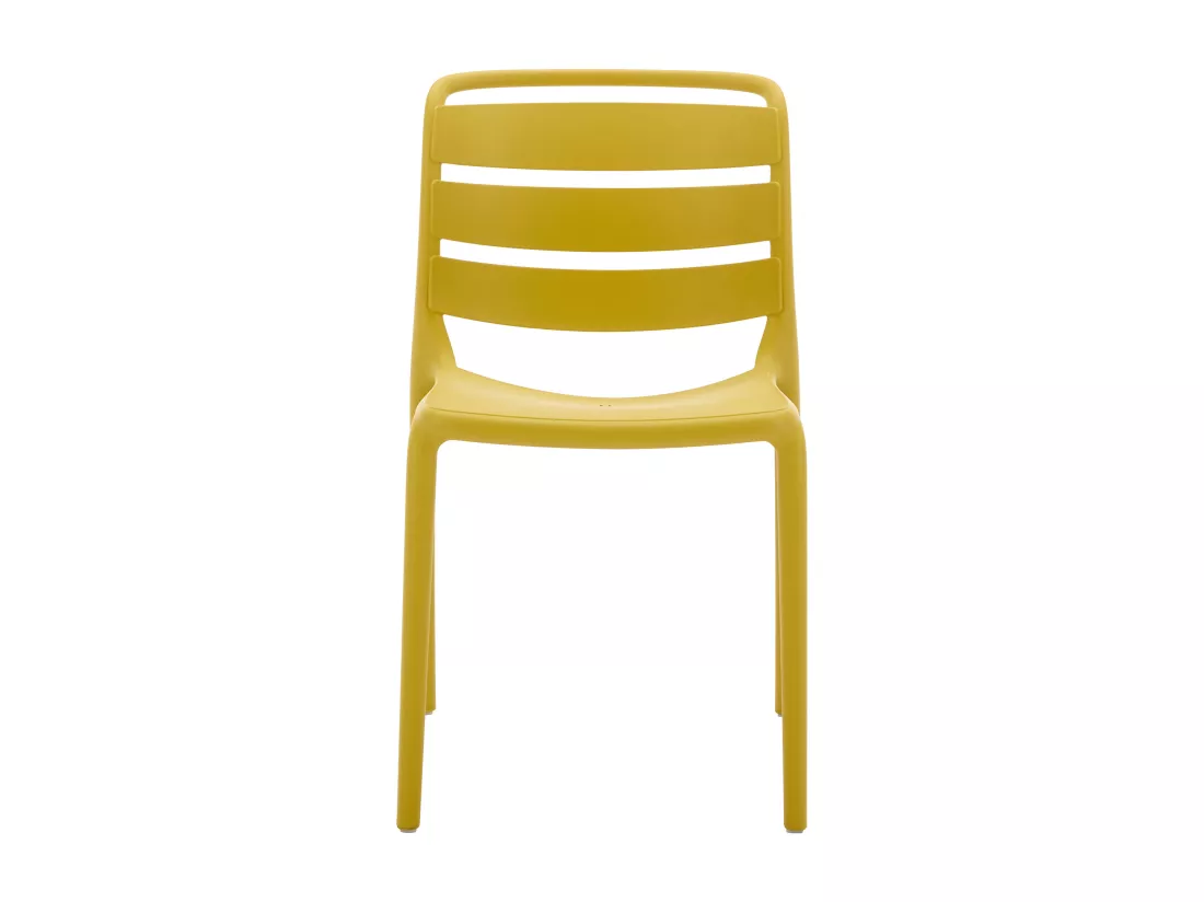 Lot de 2 chaises de jardin empilables en polypropylène - Jaune - MOAH de MYLIA