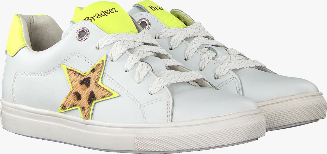 BRAQEEZ witte braqeez lage sneakers leigh louwies