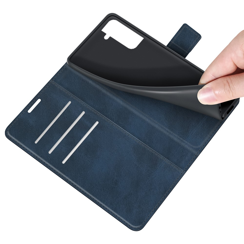 Samsung Galaxy S22 5G Vintage Leder Tasche Flip Cover mit Kartenfächer - Dunkelblau