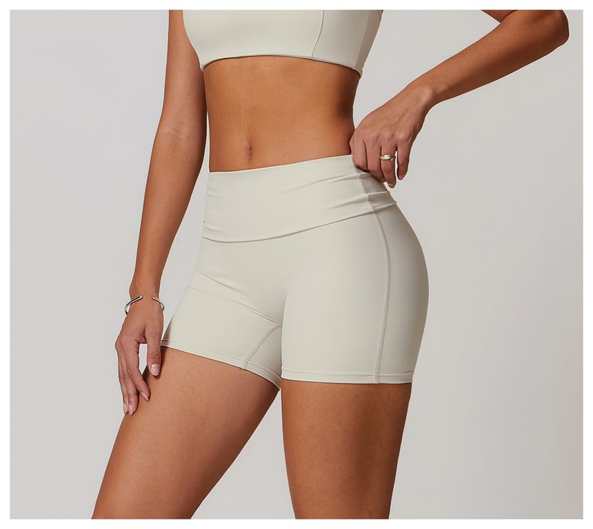 Skinniano - Lage Yoga Shorts met Effen Taille