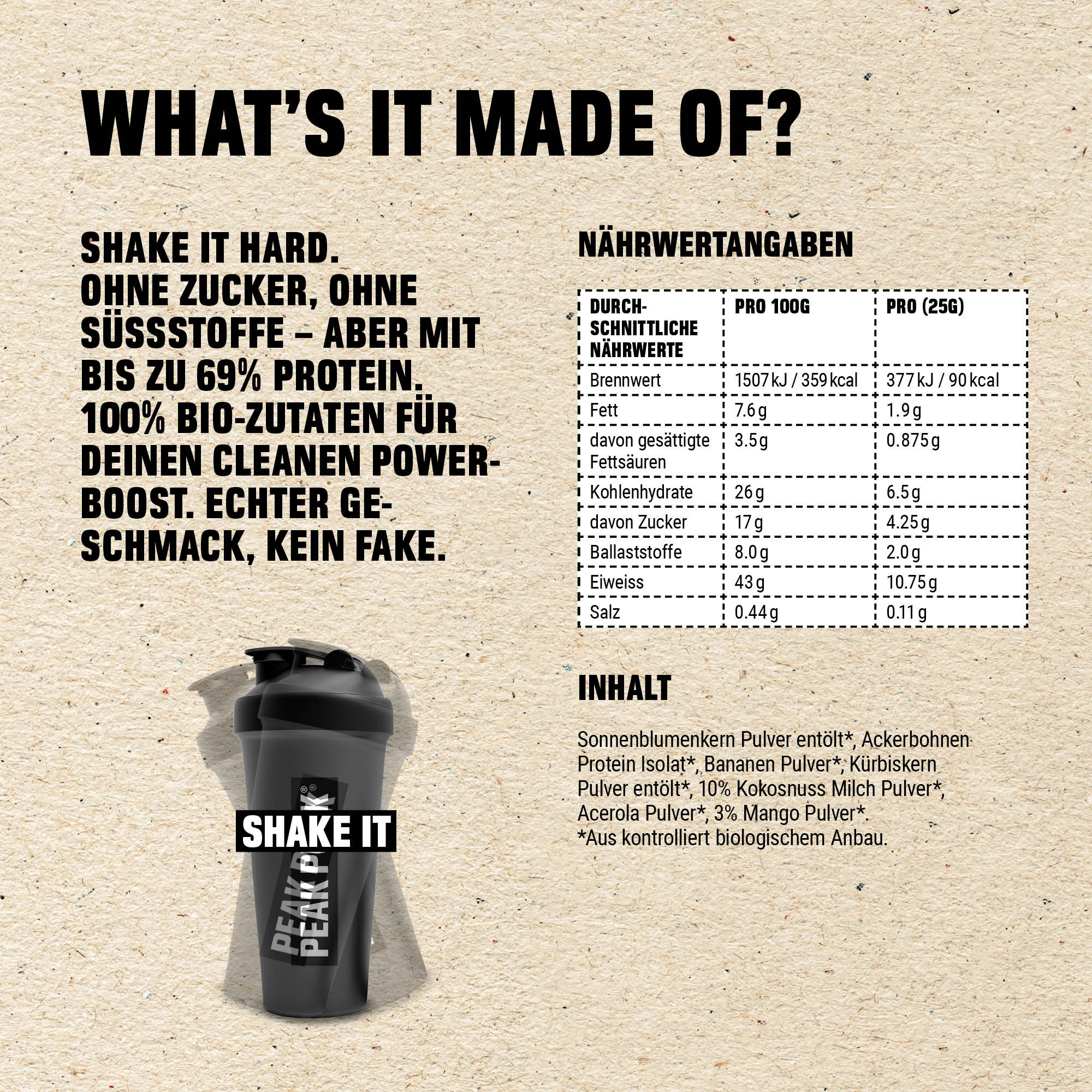 Bio High Protein Shake Coconut Mango