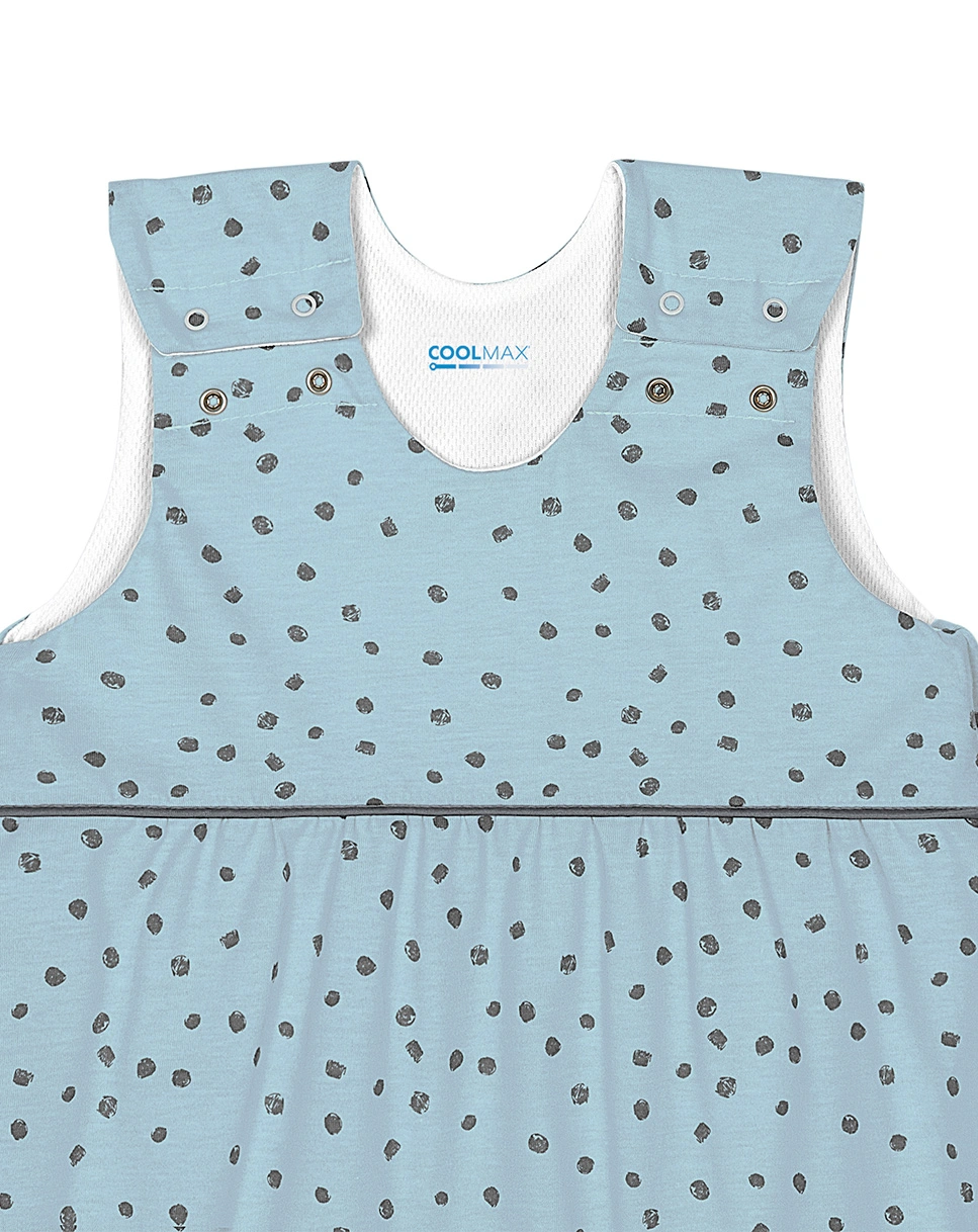 Sommer-Schlafsack TIMMI COOL - DANCING DOTS in blue pearl