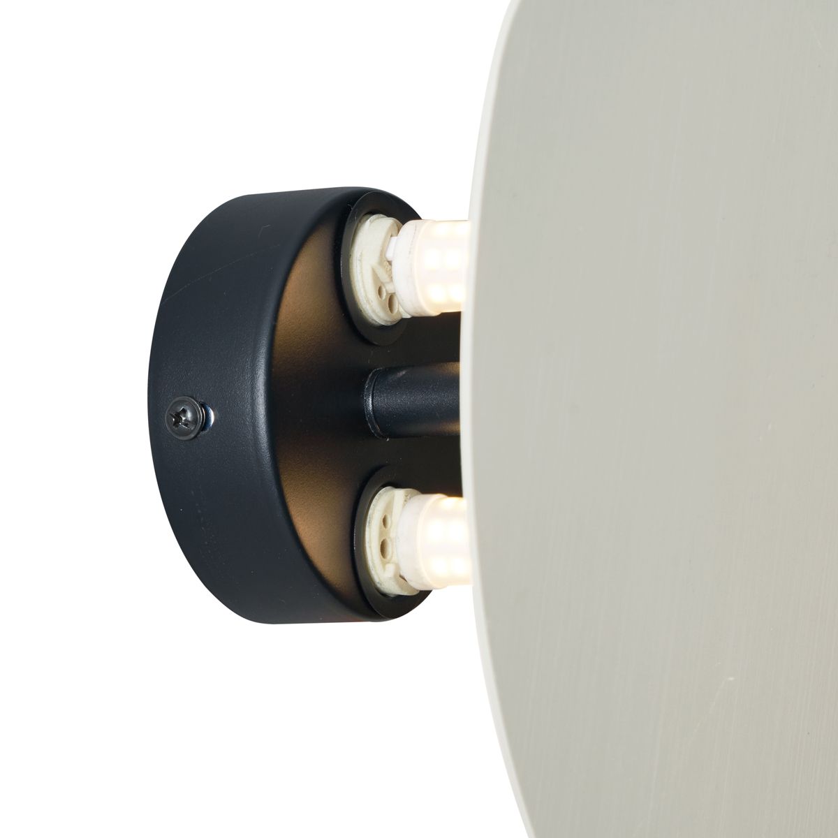 Design wandlamp beige organisch 20 cm 2-lichts - Pulley
