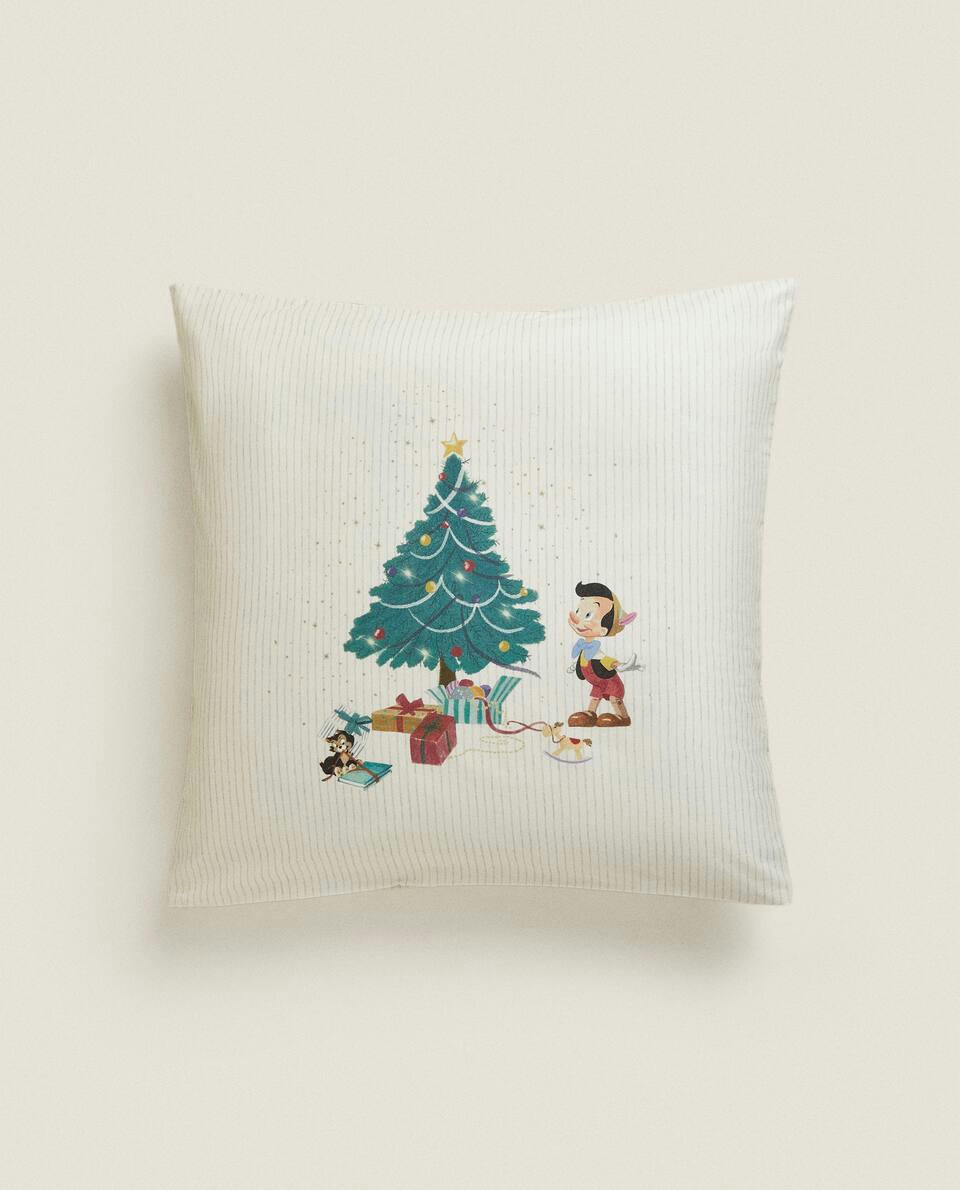 FRONHA INFANTIL DE ALGODÃO COM ESTAMPA DE PINÓQUIO DA DISNEY PARA O NATAL