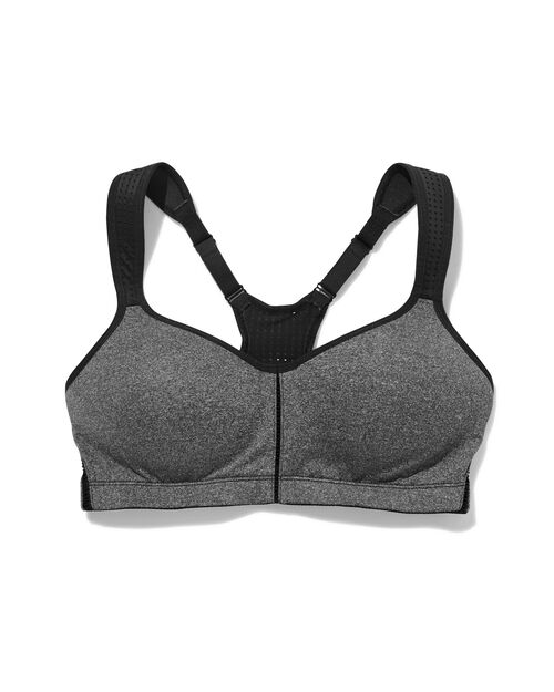 soutien-gorge de sport préformé support moyen gris chiné