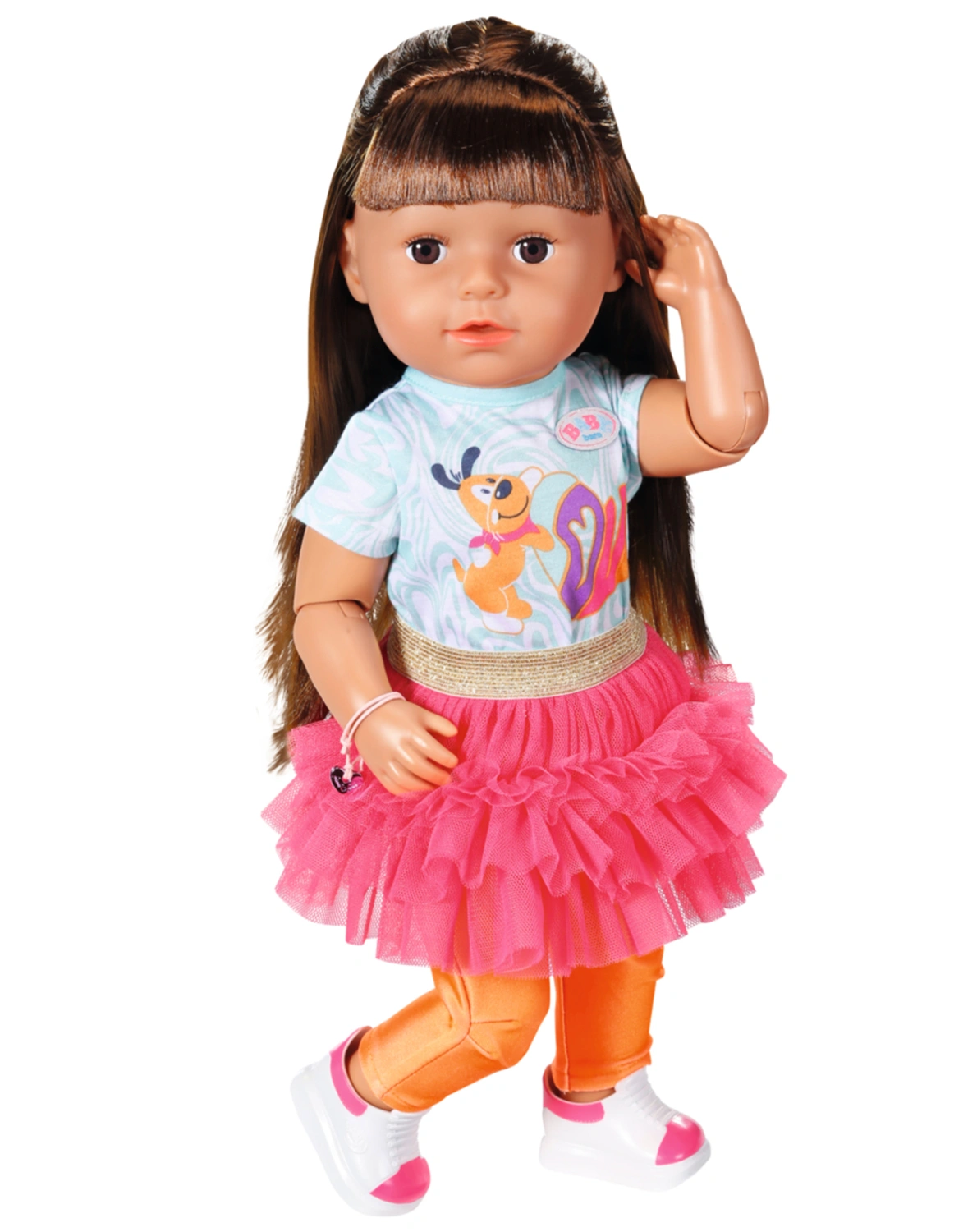 BABY born® Puppe SISTER PLAY & STYLE (43cm) in brunette