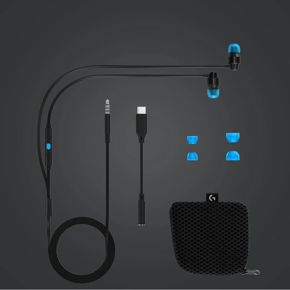 Logitech - G333 In-ear Gaming Headphones Black