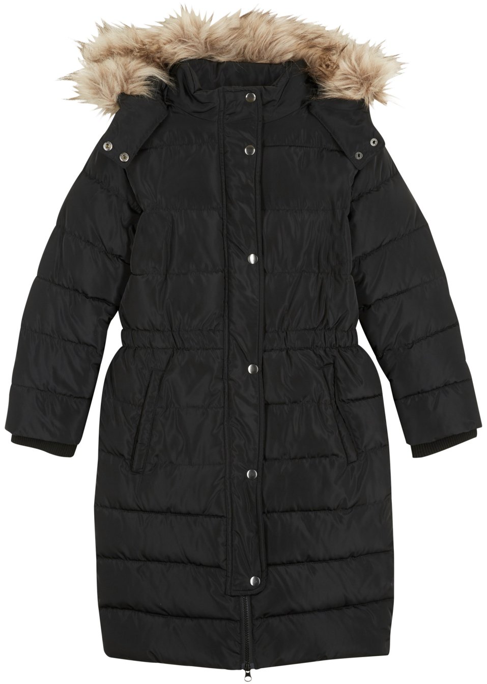 Manteau fille rembourré avec capuche amovible
