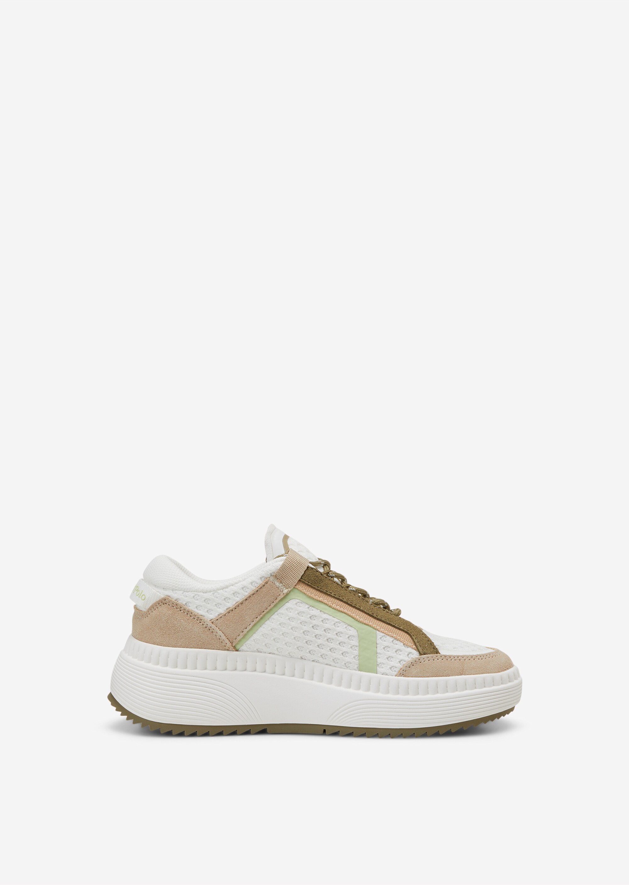 Sneaker aus Mesh und Veloursleder