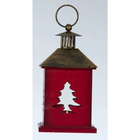 Amsinck & Sell Weihnachtslaterne aus Holz und Metall, sortiert, 12 x 12 x 23cm