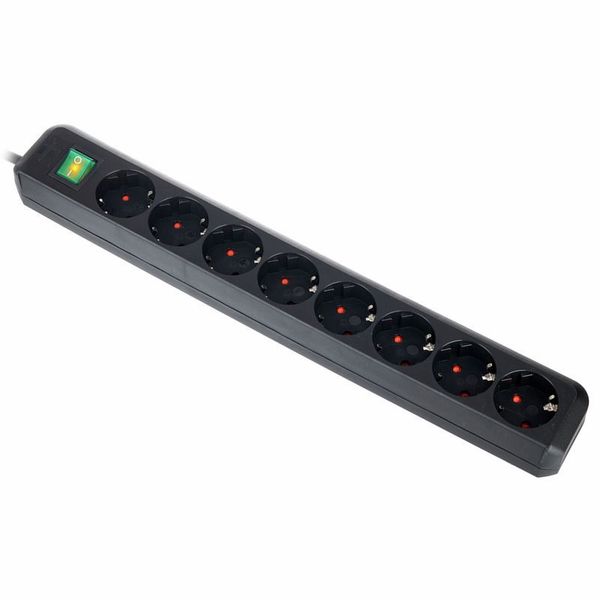 Brennenstuhl Eco-L 8 Way Split Sw 3m BK