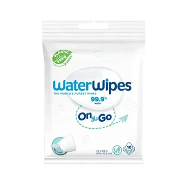 Lenços umedecidos WaterWipes On The Go, pacote com 10 unidades