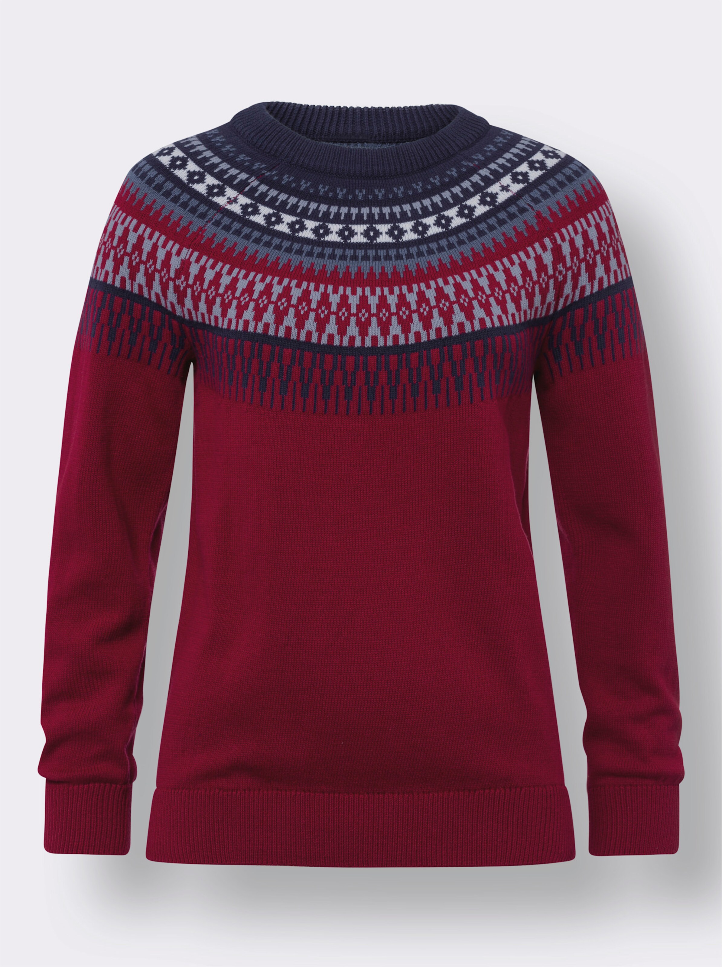 Norwegerpullover im Jacquard-Strick