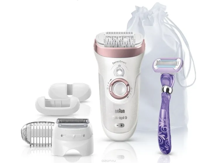 Braun Silk-épil 9 Epilierer -870 Senso Smart, Lyserød, Hvid, 40 pincetter, Batteri, Indbygget batteri, Lithium-Ion (Li-Ion), 12 V