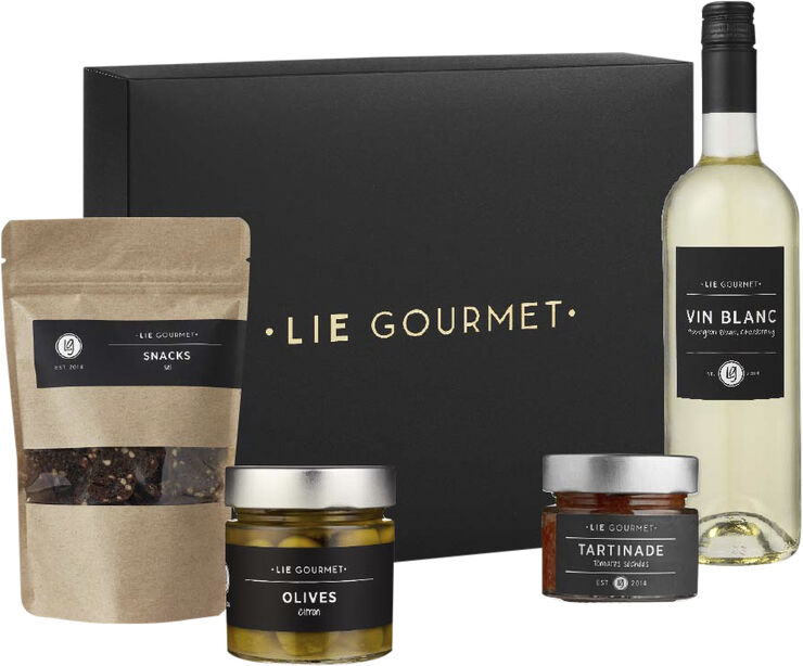 Lie Gourmet Gaveæske - Snacks & Wine