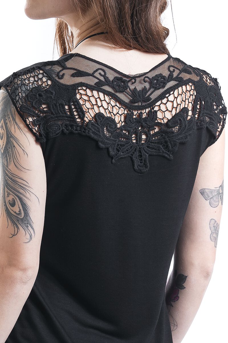 Dos Dentelle | Gothicana by EMP T-Shirt Manches courtes