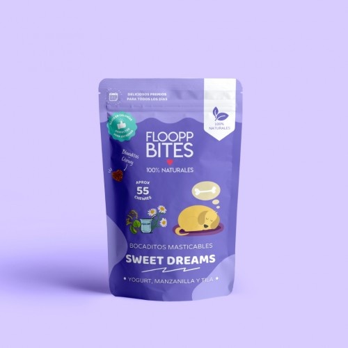 FlooppBITES petiscos macios e naturais, pacote com 3 sabores para cães