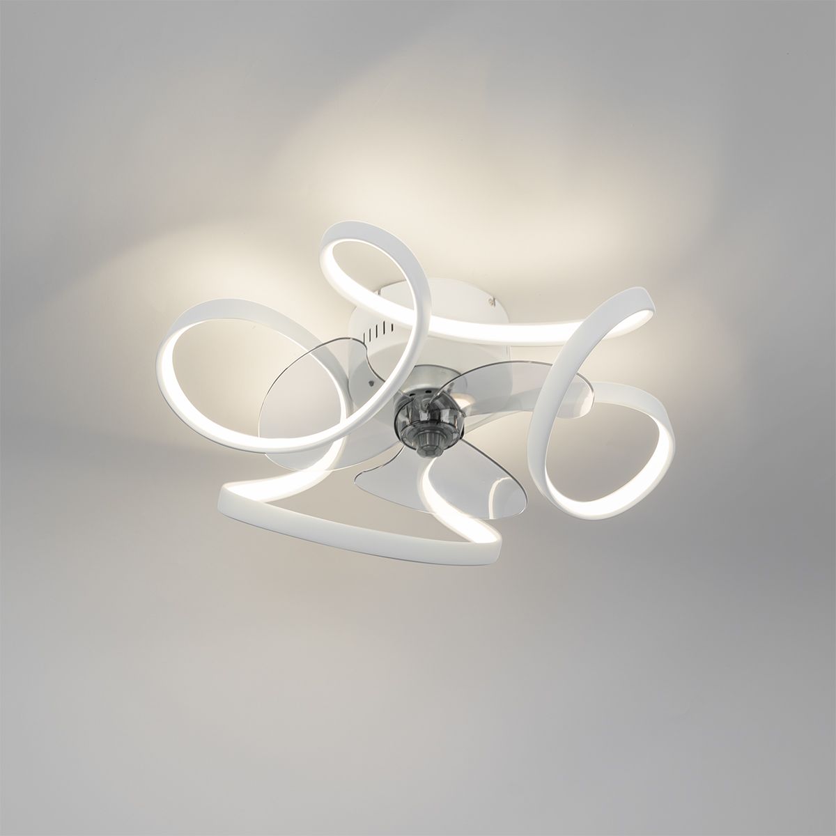 Plafondventilator wit 55cm incl. LED dimbaar met afstandsbediening - Mandy